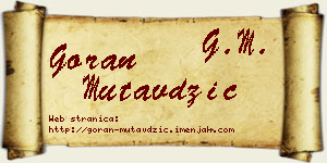 Goran Mutavdžić vizit kartica